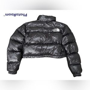 North face puffer cropped jacket